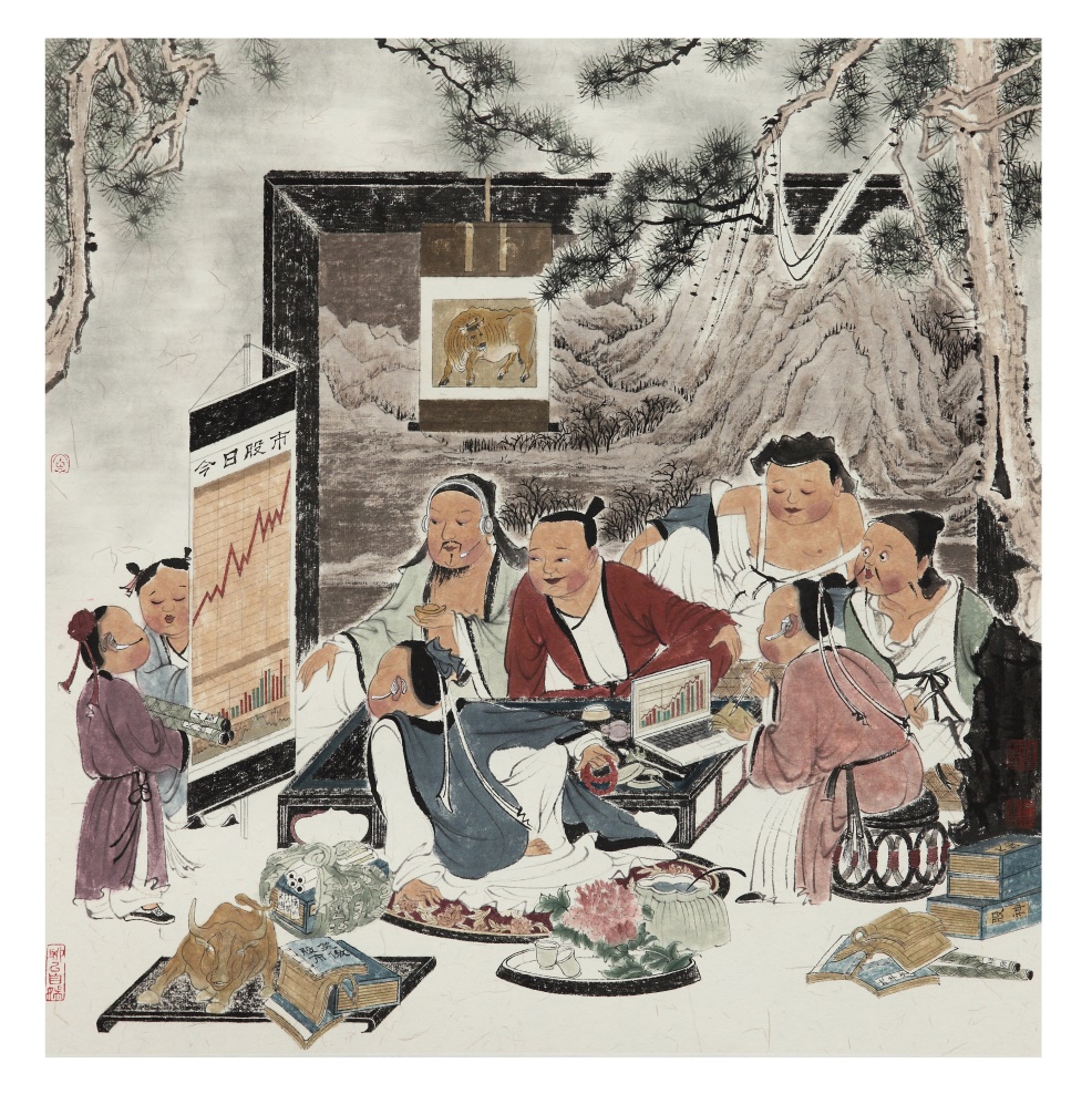 “投教画中话”系列之四《股金多少事 K线写意中》